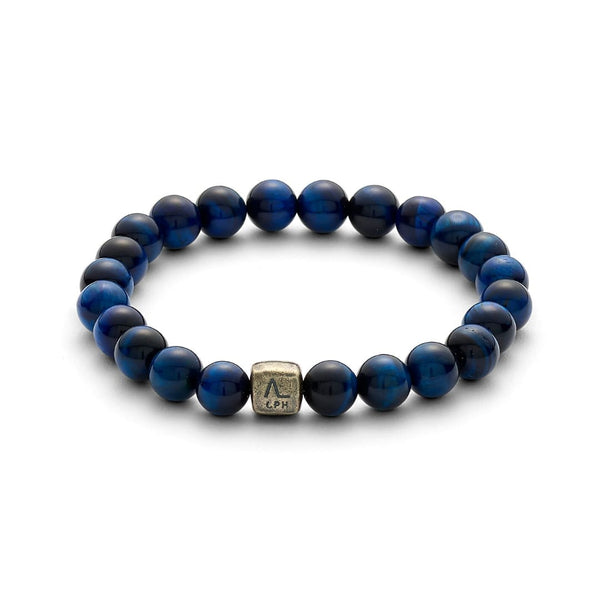 ALEXANDER LYNGGAARD Blue Tiger Eye 8mm Bracelets Black / Blue