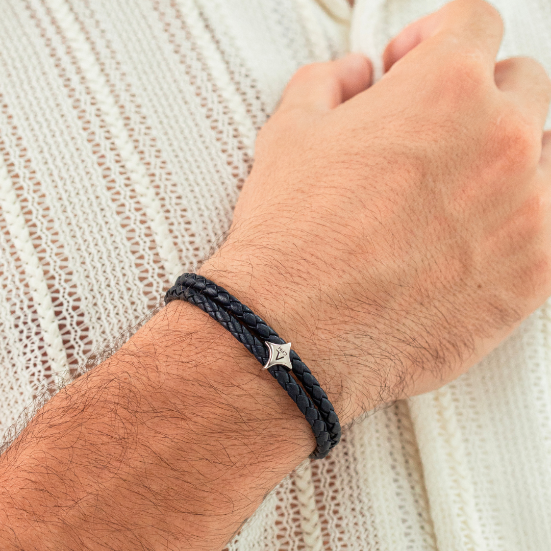 ALEXANDER LYNGGAARD Bolo Leather Blue Bracelets