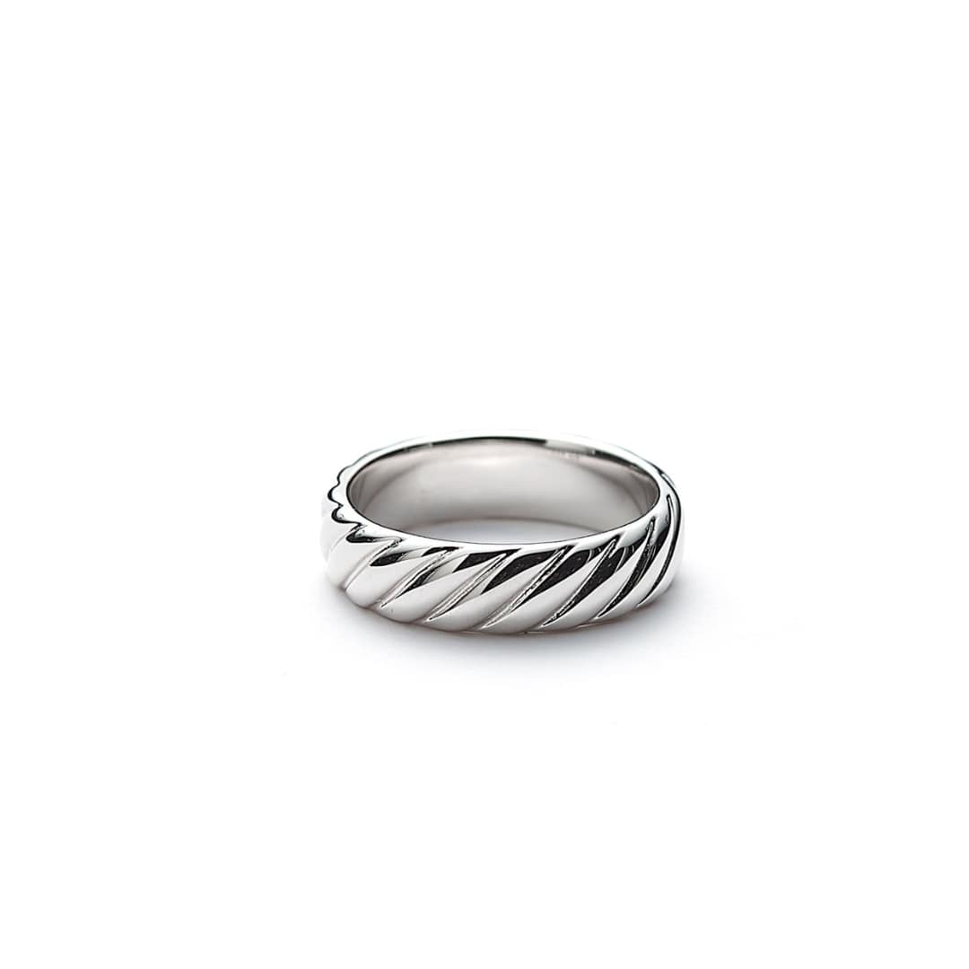 ALEXANDER LYNGGAARD Cable Band Ring 6mm Rings
