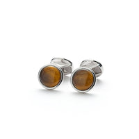 ALEXANDER LYNGGAARD Cufflinks Round Tiger Eye Cufflinks