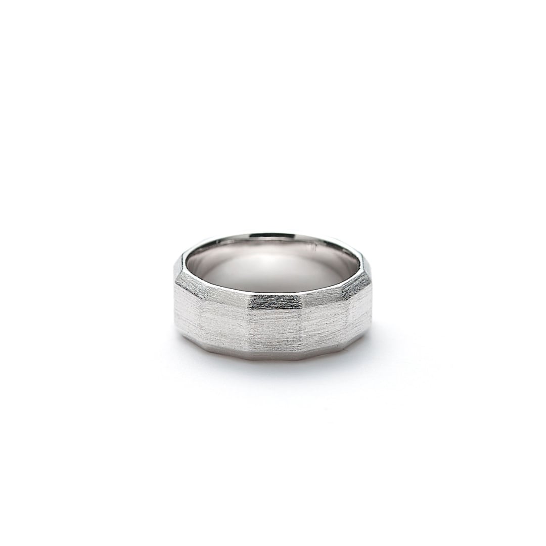 ALEXANDER LYNGGAARD Facet Ring 8mm Brushed Rings