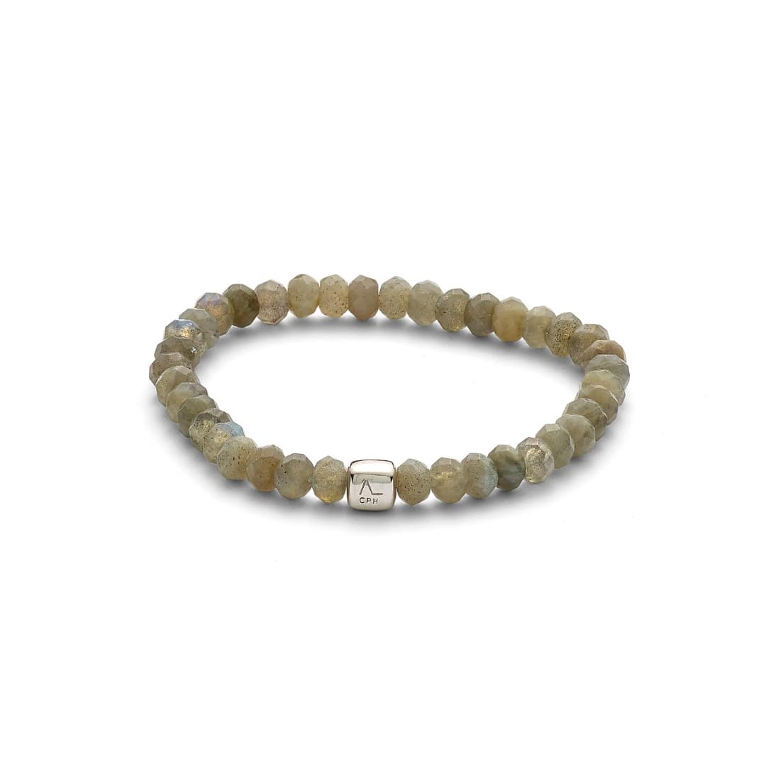 ALEXANDER LYNGGAARD Labradorite Rondelle Facet 6mm Bracelets Grey