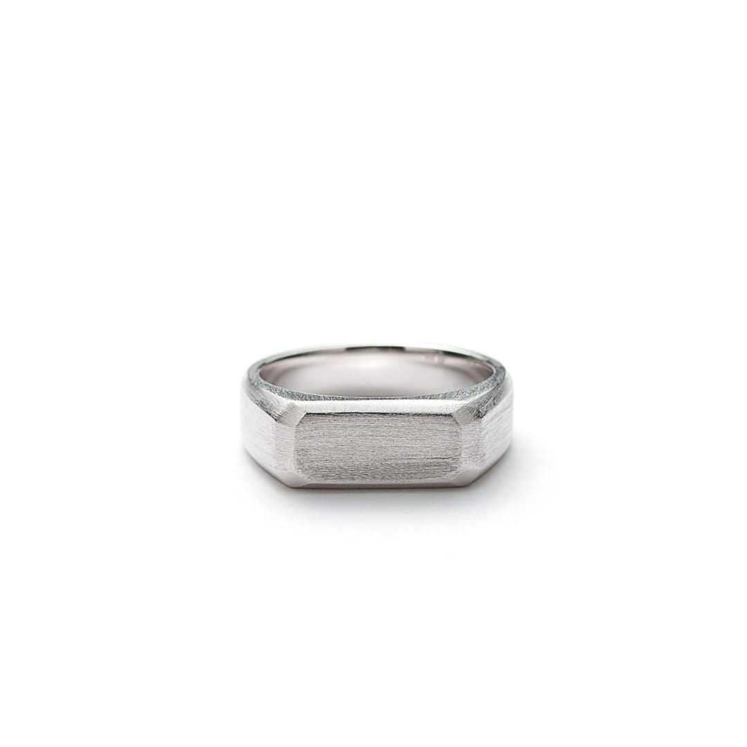 ALEXANDER LYNGGAARD Rectangle Signet Ring Brushed Rings