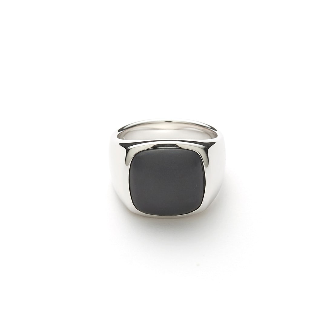 ALEXANDER LYNGGAARD Signet Ring Onyx Matte Rings