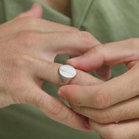 ALEXANDER LYNGGAARD Oval Signet Ring Brushed Rings