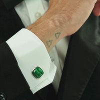 ALEXANDER LYNGGAARD Cufflinks Square Malachite Cufflinks