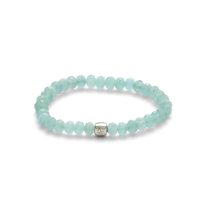 ALEXANDER LYNGGAARD Aquamarine Rondelle Facet 6mm Bracelets Light Blue