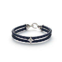 ALEXANDER LYNGGAARD Bolo Leather Blue Bracelets Blue