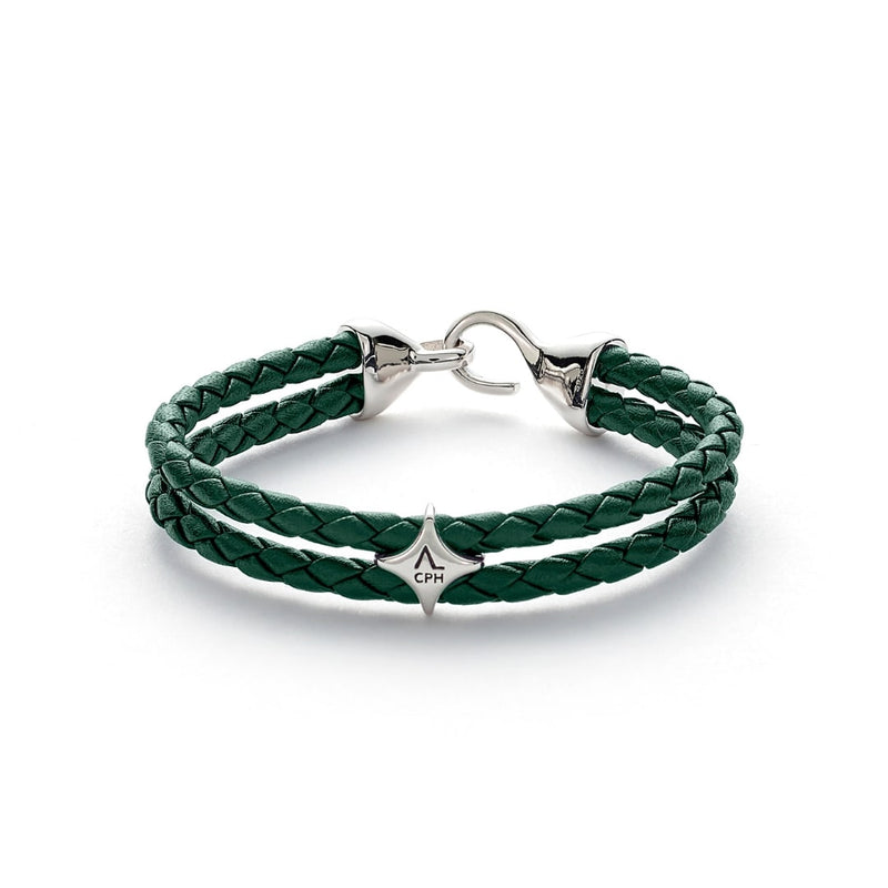 ALEXANDER LYNGGAARD Bolo Leather Green Bracelets Green