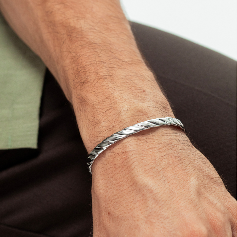 ALEXANDER LYNGGAARD Cable Bangle 6mm Bracelets