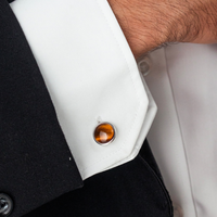ALEXANDER LYNGGAARD Cufflinks Round Tiger Eye Cufflinks