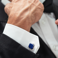 ALEXANDER LYNGGAARD Cufflinks Square Facet Lapis Cufflinks