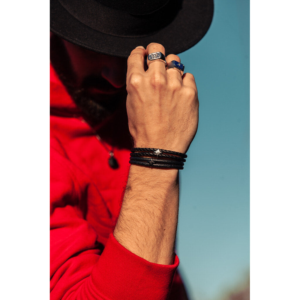 ALEXANDER LYNGGAARD Custom Size Beaded Bracelets  Black