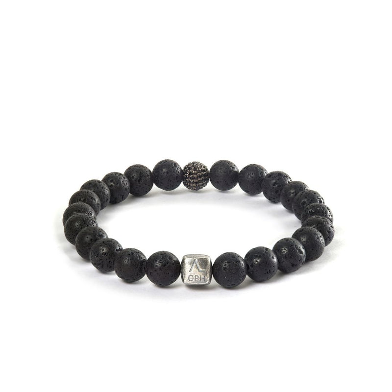 Lava Stone Black Diamond Bead 8mm – ALEXANDER LYNGGAARD CPH