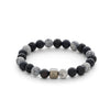 ALEXANDER LYNGGAARD Nuuk 8mm Bracelets Black / Grey