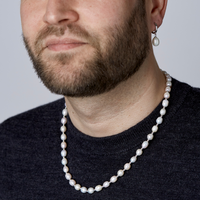 ALEXANDER LYNGGAARD Pearl & Silver Bead Necklace 8mm Necklaces