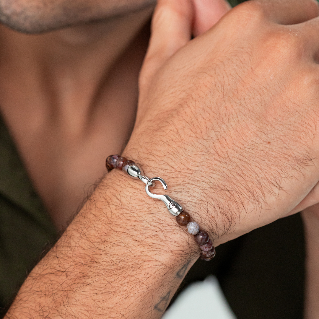 ALEXANDER LYNGGAARD Pietersite with Hook Clasp 6mm Bracelets