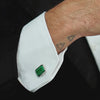 ALEXANDER LYNGGAARD Cufflinks Rectangle Malachite Cufflinks