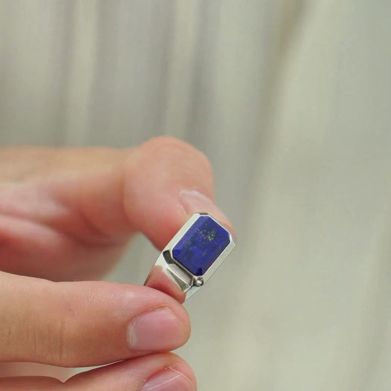 ALEXANDER LYNGGAARD Rectangle Signet Ring Lapis Rings