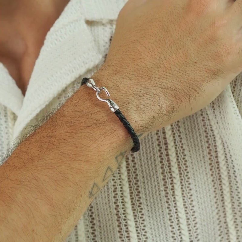 ALEXANDER LYNGGAARD Single Bolo Leather Black Bracelets