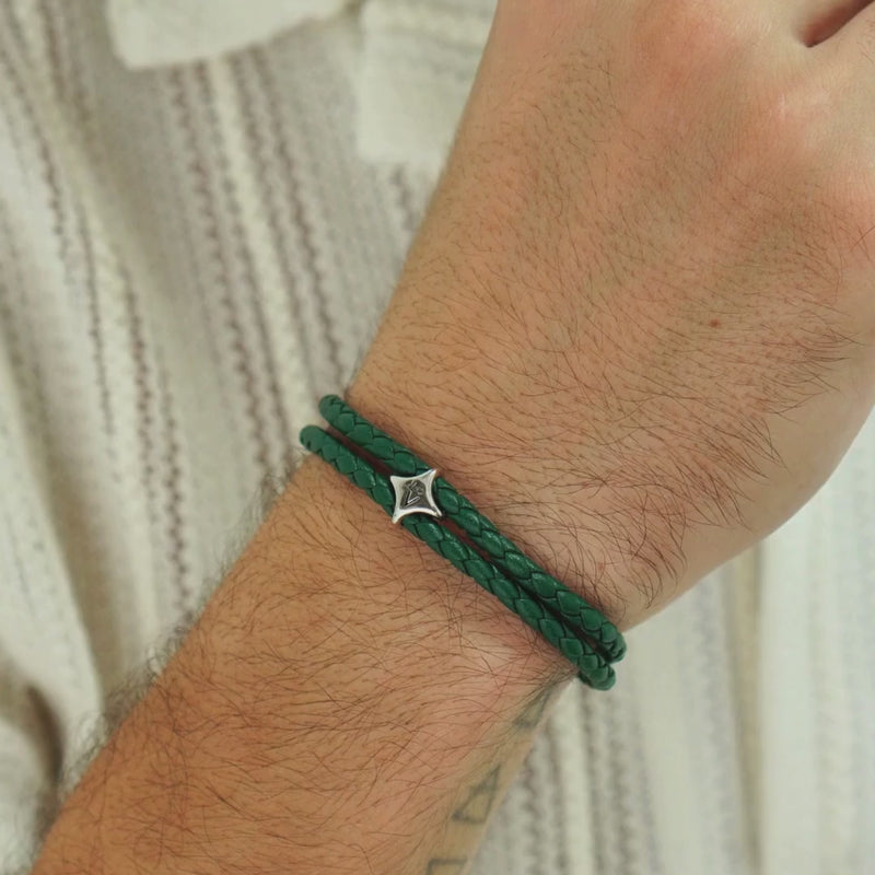 ALEXANDER LYNGGAARD Bolo Leather Green Bracelets