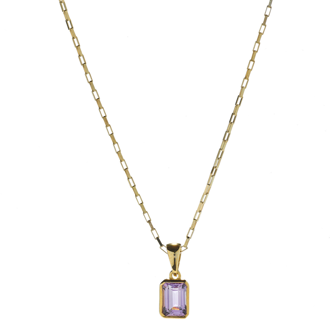 Hope Amethyst Gold Necklace